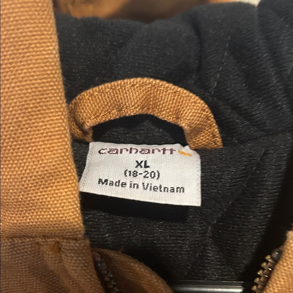 Carhartt Tan Hooded Zip-Up Jacket - Picture 2 of 4